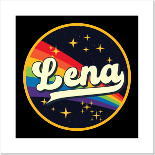 Lena // Rainbow In Space Vintage Style Posters and Art